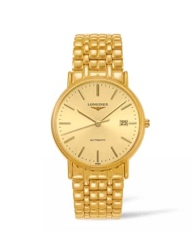 Longines Presence 38.5 Automatic PVD Gold / Champagne / Bracelet