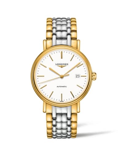 Longines Presence 40 Automatic PVD Gold / White / Bracelet