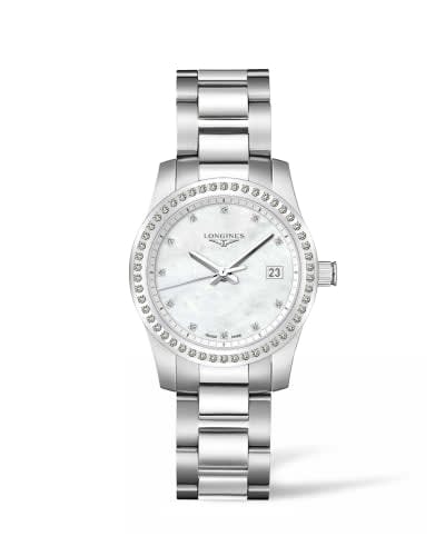 Longines Conquest Quartz 34 Stainless Steel - Diamond / MOP
