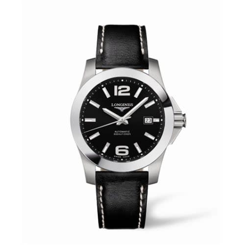 Longines Conquest Automatic 41mm Black Leather