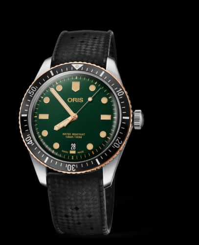 Oris Divers Sixty-Five 40 Stainless Steel / Bronze / Green / Rubber