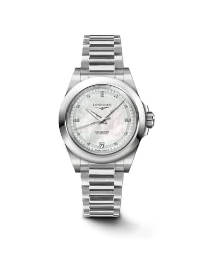 Longines Conquest 34 Stainless Steel / MOP / Bracelet