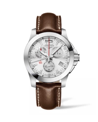 Longines Conquest Chronograph Quartz 41 Stainless Steel / Silver / Strap