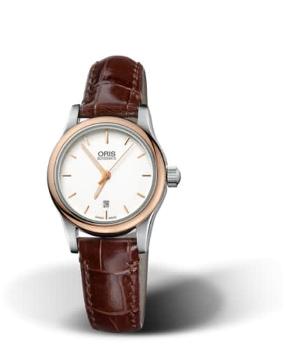 Oris Classic Date Lady 28.5 Stainless Steel - Rose Gold / Silver / Bracelet