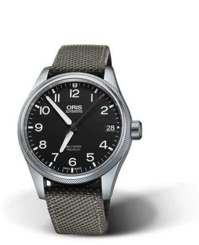 Oris Big Crown ProPilot Date Black / Grey Textile
