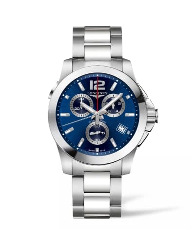 Longines Conquest Chronograph Quartz 41 Stainless Steel / Blue / Bracelet