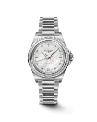 Longines Conquest 34 Stainless Steel - Diamond / MOP / Bracelet
