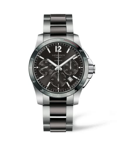 Longines Conquest Chronograph Automatic 41mm Ceramic Grey