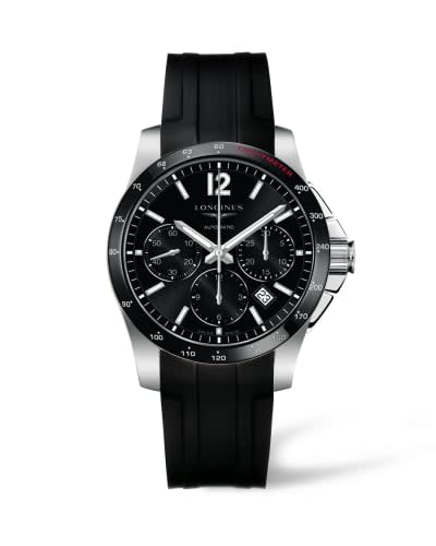 Longines Conquest Chronograph Automatic 41mm Ceramic Rubber