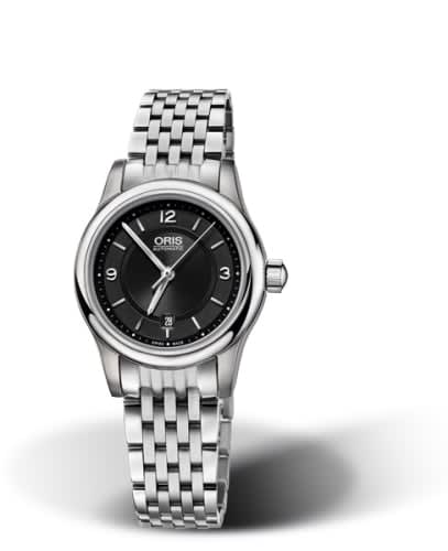 Oris Classic Date Lady 28.5 Stainless Steel / Black / Bracelet