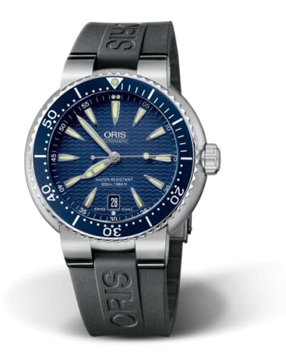 Oris Divers Date Stainless Steel / Blue / Rubber