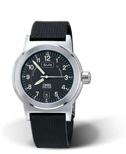 Oris BC3 Day Date 40 Stainless Steel / Black / Rubber