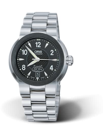 Oris TT1 Day Date Stainless Steel - Rubber / Black / Bracelet