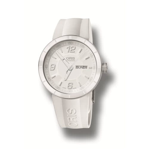 Oris TT1 Day Date Stainless Steel - Ceramic / White / Rubber