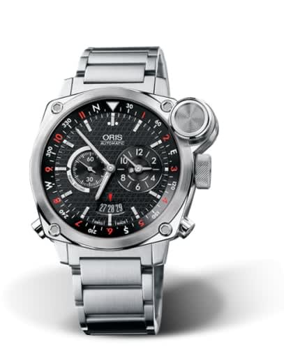 Oris BC4 Flight Timer Stainless Steel / Black / Bracelet