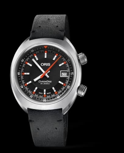 Oris Chronoris Date / Black / Black Leather
