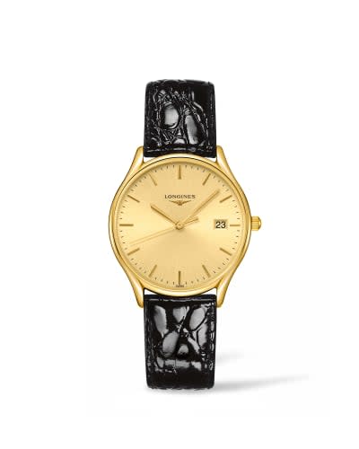 Longines Lyre Quartz 32 Yellow Gold PVD / Champagne / Strap