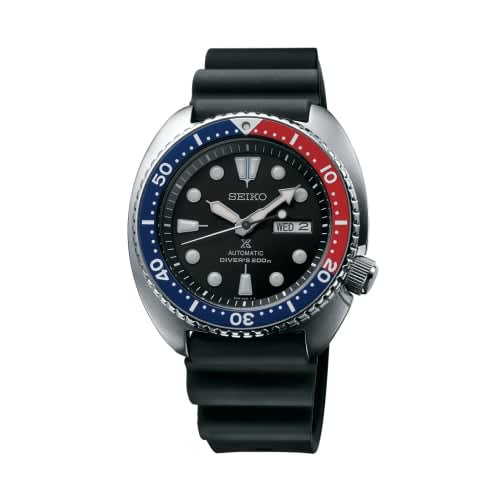 Seiko Prospex Diver Turtle Stainless Steel / Black / Rubber / Pepsi
