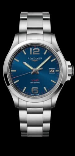 Longines Conquest V.H.P. 43 Stainless Steel / Blue / Bracelet
