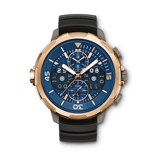 IWC Schaffhausen Aquatimer Perpetual Calendar Digital Date-Month Titanium / Red Gold / Blue