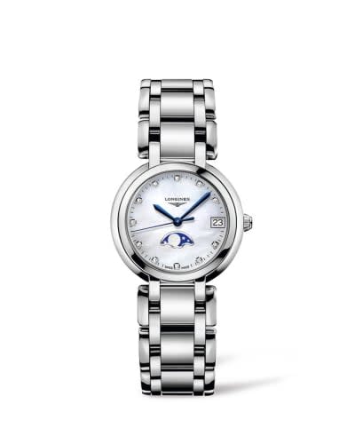 Longines PrimaLuna 30.5 Quartz Moonphase Stainless Steel / MOP / Bracelet