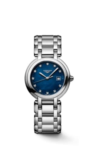 Longines PrimaLuna Quartz 30 Stainless Steel / Blue MOP / Bracelet