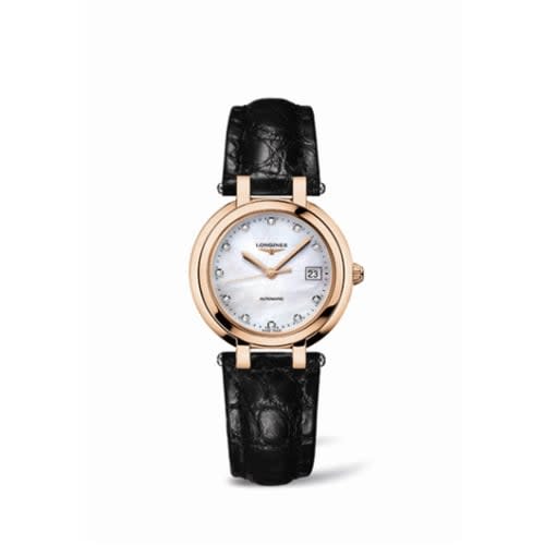 Longines PrimaLuna Automatic 30 Pink Gold Leather MOP