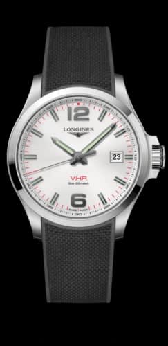 Longines Conquest V.H.P. 43 Stainless Steel / Silver / Rubber
