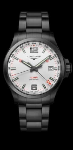 Longines Conquest V.H.P. GMT 43 PVD / Silver / Bracelet