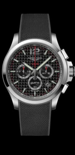 Longines Conquest V.H.P. Chronograph 44 Stainless Steel / Carbon / Rubber
