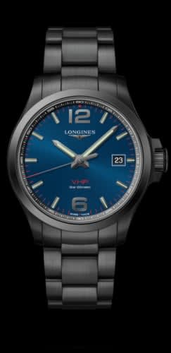 Longines Conquest V.H.P. 43 PVD / Blue / Bracelet
