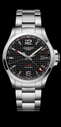 Longines Conquest V.H.P. GMT 43 Stainless Steel / Carbon / Bracelet