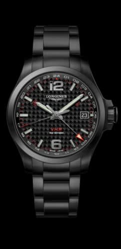 Longines Conquest V.H.P. GMT 41 PVD / Carbon / Bracelet