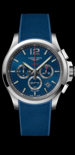 Longines Conquest V.H.P. Chronograph 44 Stainless Steel / Blue / Rubber