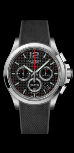 Longines Conquest V.H.P. Chronograph 42 Stainless Steel / Carbon / Rubber