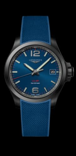 Longines Conquest V.H.P. 41 PVD / Blue / Rubber