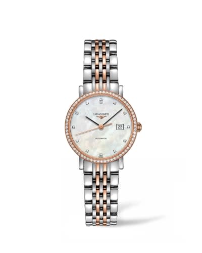 Longines Elegant Collection Automatic 29 Stainless Steel / Pink Gold / Diamond / MOP