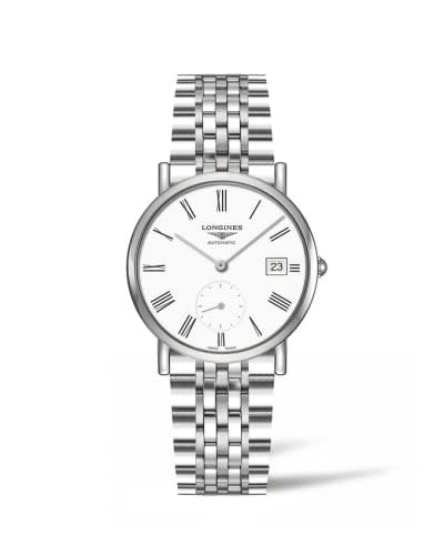 Longines Elegant Collection Small Second 34.5 Stainless Steel / White - Roman / Bracelet