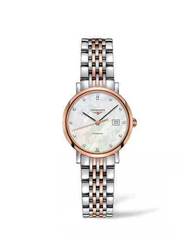 Longines Elegant Collection Automatic 29 Stainless Steel / Pink Gold / MOP