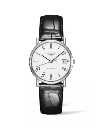 Longines Elegant Collection 34.5 Automatic Stainless Steel / White / Strap