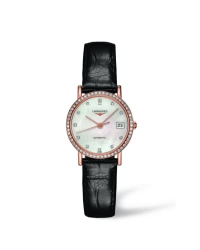 Longines Elegant Collection Automatic 27.2 Pink Gold / Diamond / MOP