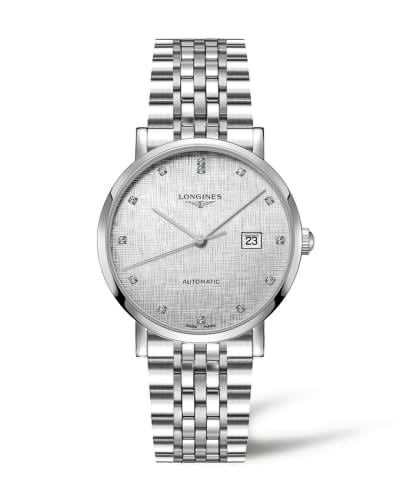 Longines Elegant Collection Automatic 41 Stainless Steel / Silver - Linen / Bracelet