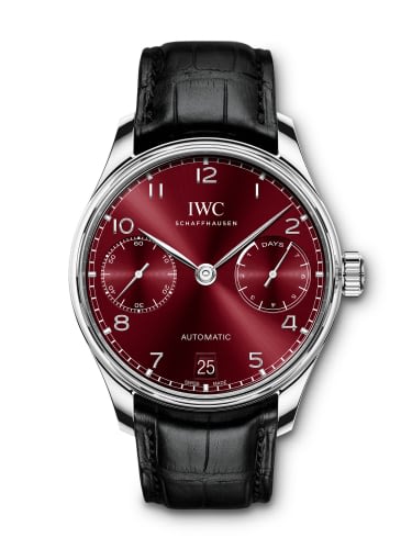 IWC Schaffhausen Portugieser Automatic 5007 Stainless Steel / Burgundy