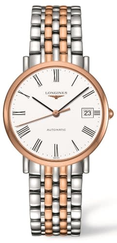 Longines Elegant Collection Automatic 37 Stainless Steel / Red Gold / White