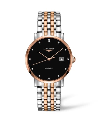 Longines Elegant Collection Automatic 39 Stainless Steel / Red Gold / Black