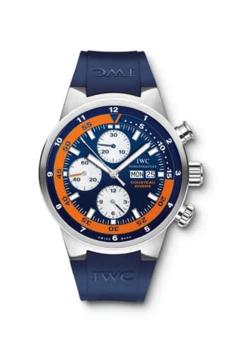IWC Schaffhausen Aquatimer Chronograph Stainless Steel / Blue / Rubber / Cousteau Divers 2007