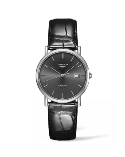Longines Elegant Collection 34.5 Automatic Stainless Steel / Grey / Strap
