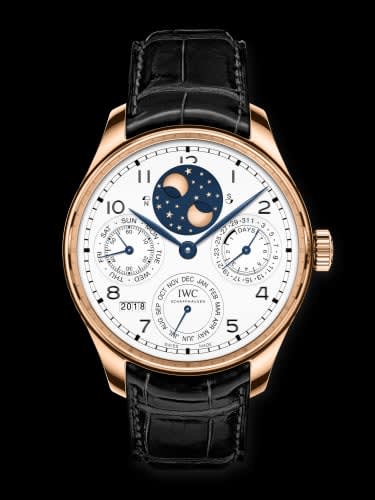 IWC Schaffhausen Portugieser Perpetual Calendar Double Moon “150 Years” Red Gold / White