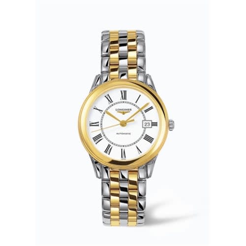 Longines Flagship 35.6 Automatic Two Tone White Roman