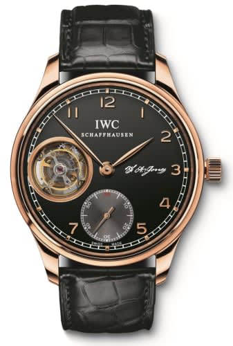 IWC Schaffhausen Portugieser Tourbillon Hand-Wound F.A. Jones Red Gold / Black